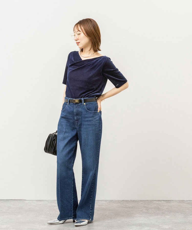 《接触冷感》ウォッシャブルシアーベロア2WAYプルオーバー