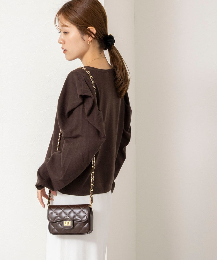 【WEB限定】《手洗い可能》タックドレープスリーブニット