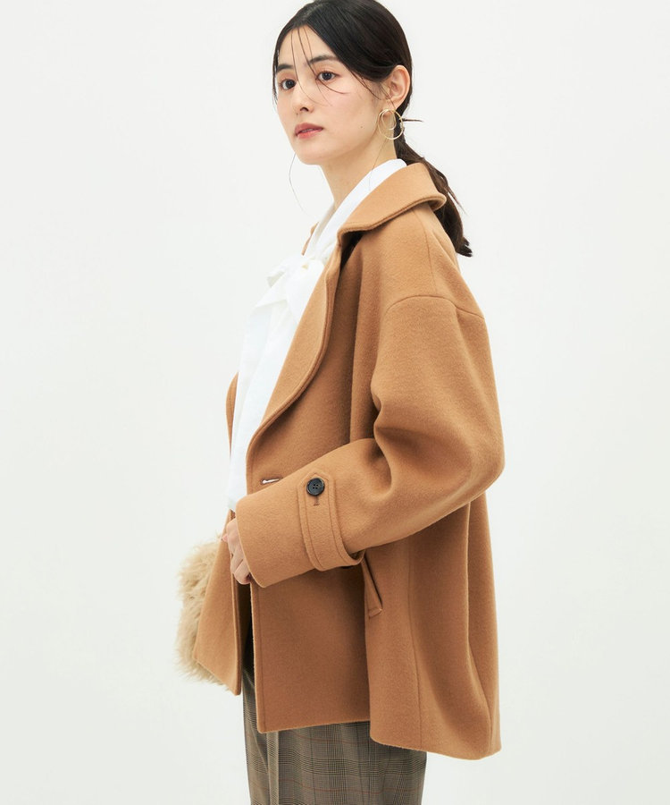 【一部WEB限カラー】ウールカシミヤダブルブレストコート