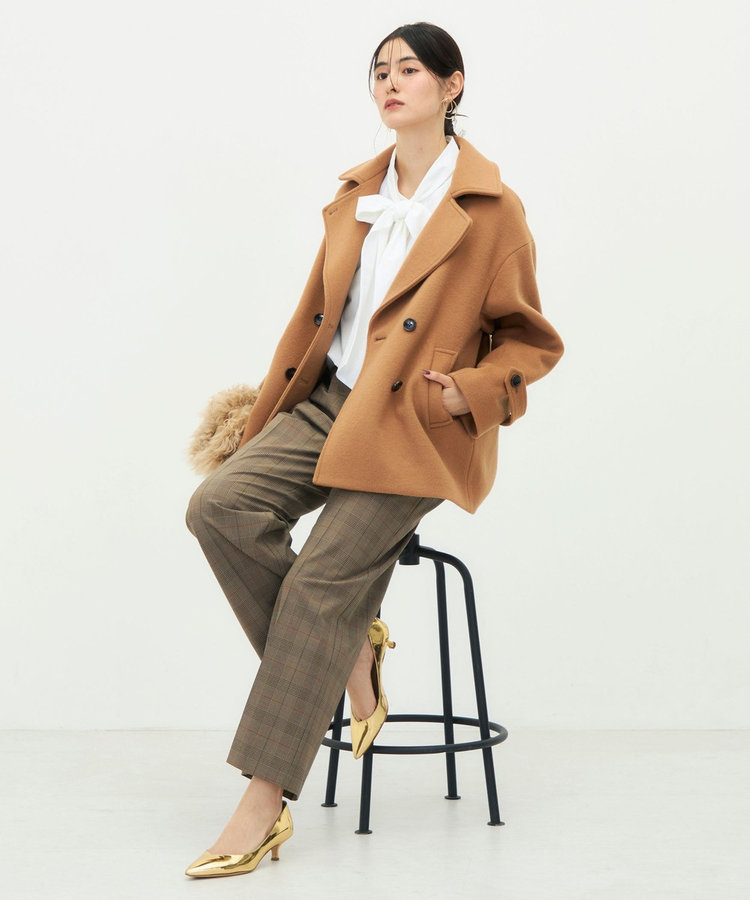 【一部WEB限カラー】ウールカシミヤダブルブレストコート