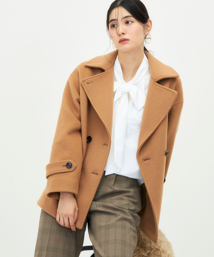 【一部WEB限カラー】ウールカシミヤダブルブレストコート