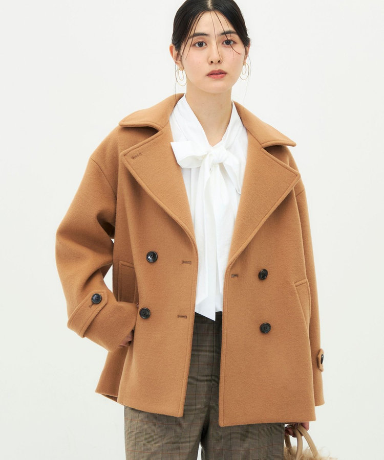 【一部WEB限カラー】ウールカシミヤダブルブレストコート