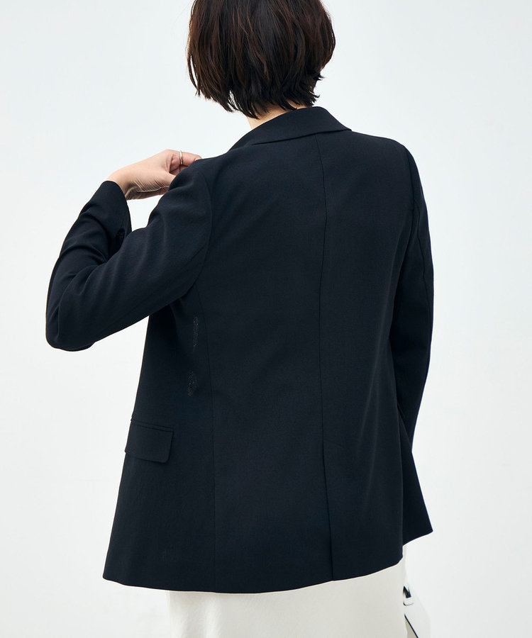 ウォッシャブル麻調スラブWジャケット