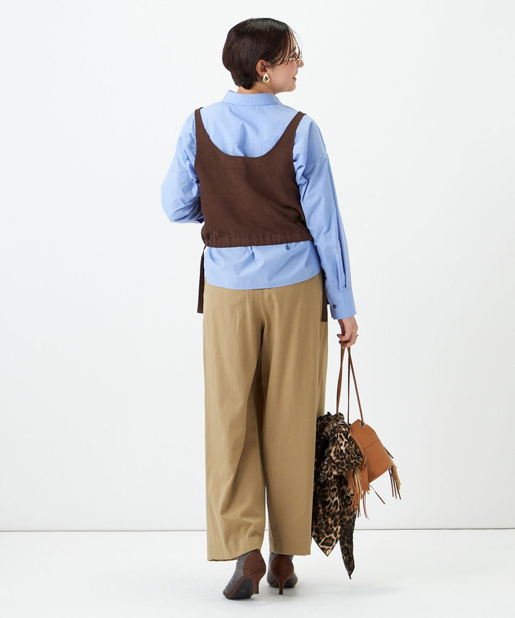 【一部WEB限定サイズ】ウォッシャブルロビンソンツイルデザインパンツ
