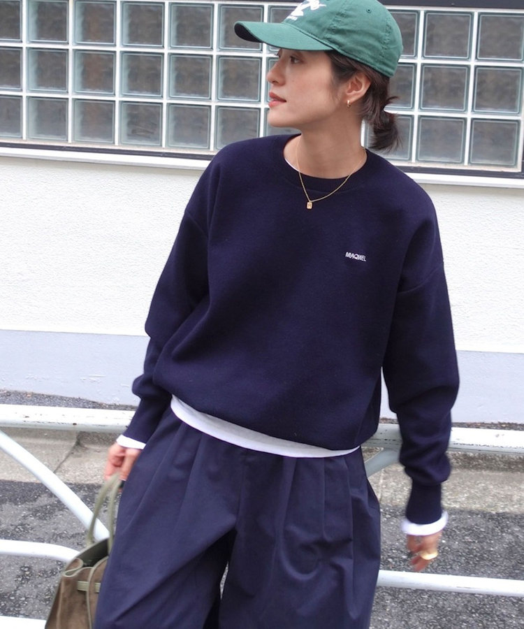 MAQWEL/マクウェル】スウェットライクニット（5-0039-6-02-001