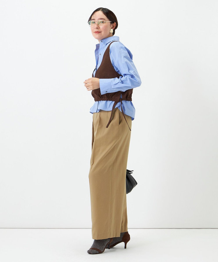【一部WEB限定サイズ】ウォッシャブルロビンソンツイルデザインパンツ