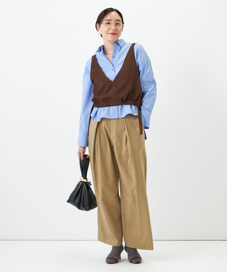 【一部WEB限定サイズ】ウォッシャブルロビンソンツイルデザインパンツ