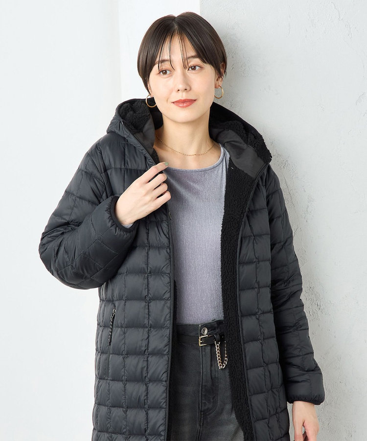 ◇【WEB限定】【TAION/タイオン】別注ボア×ダウンフードコート