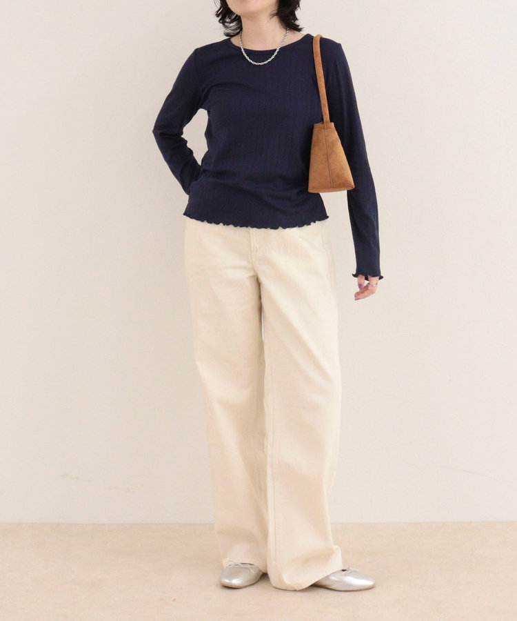 ［FREDY＆GLOSTER限定 TIME SALE！］パターンメッシュプルオーバーカットソー