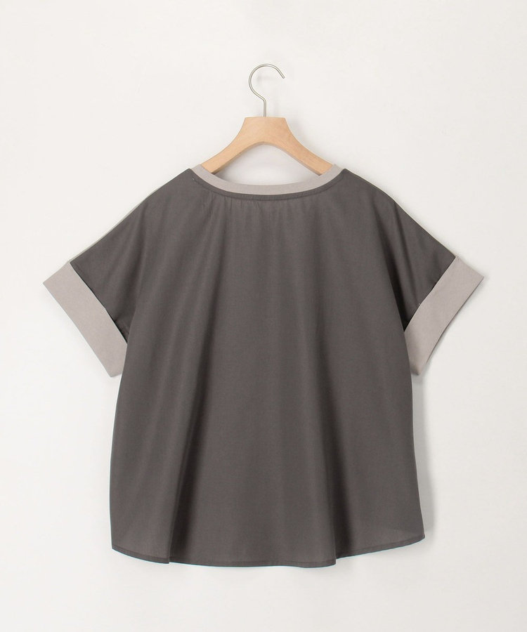 異素材バイカラーＴシャツ