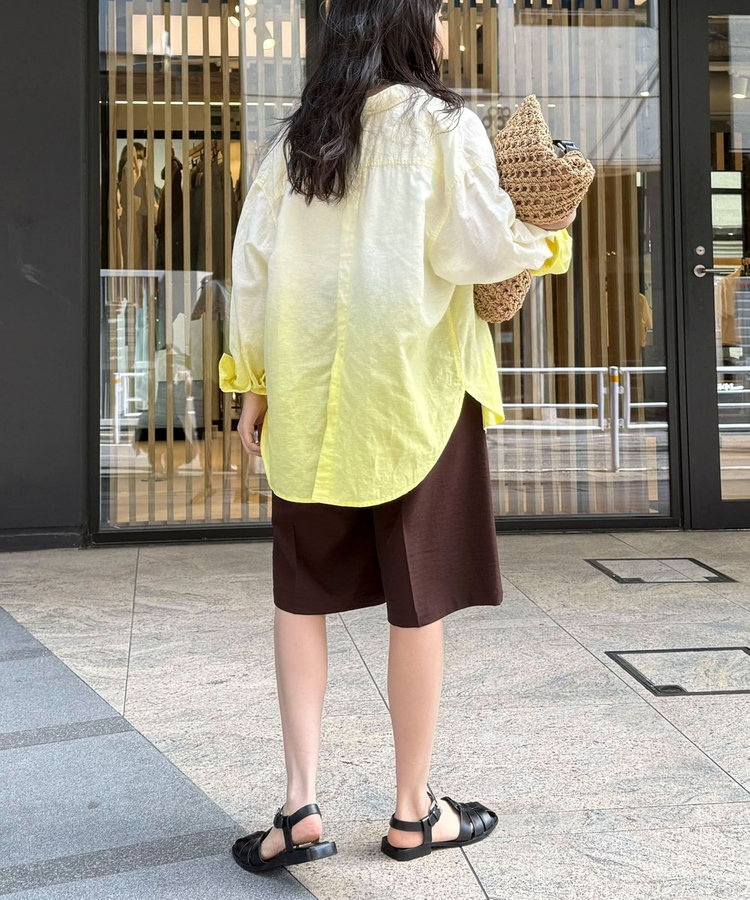 グラデーションリネンシャツ