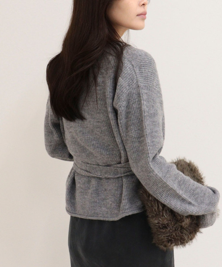［FREDY＆GLOSTER限定 TIME SALE！］モヘヤ混カシュクールニットプルオーバー
