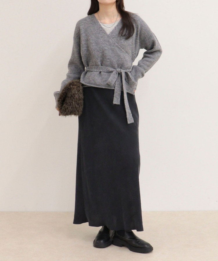 ［FREDY＆GLOSTER限定 TIME SALE！］モヘヤ混カシュクールニットプルオーバー