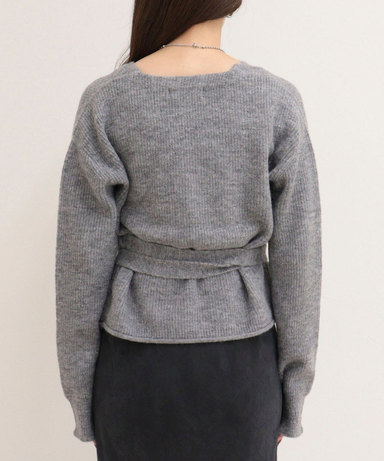 ［FREDY＆GLOSTER限定 TIME SALE！］モヘヤ混カシュクールニットプルオーバー