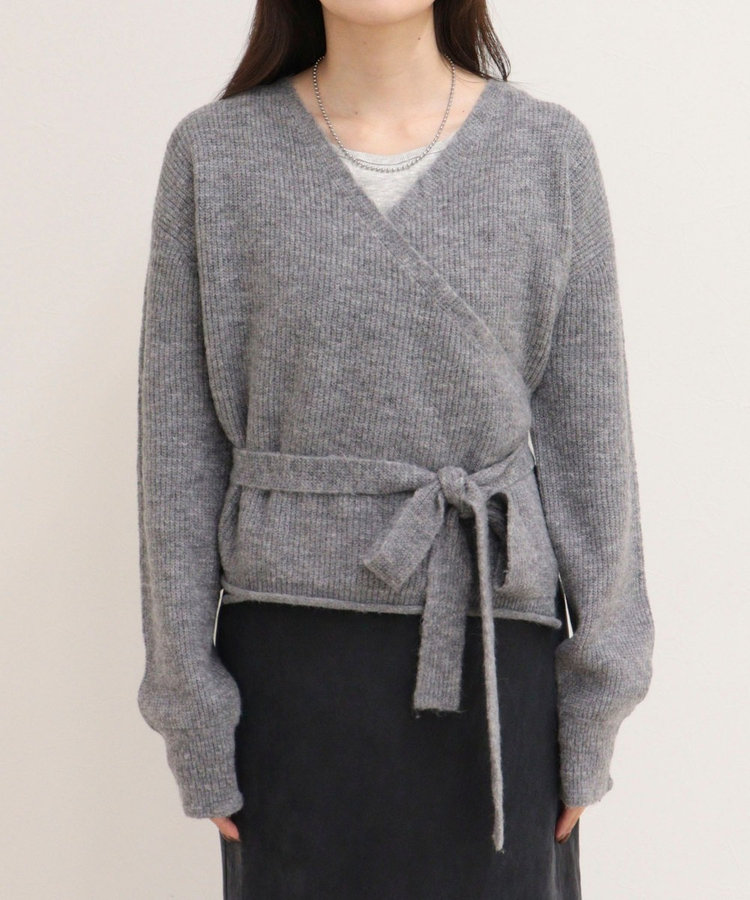 ［FREDY＆GLOSTER限定 TIME SALE！］モヘヤ混カシュクールニットプルオーバー