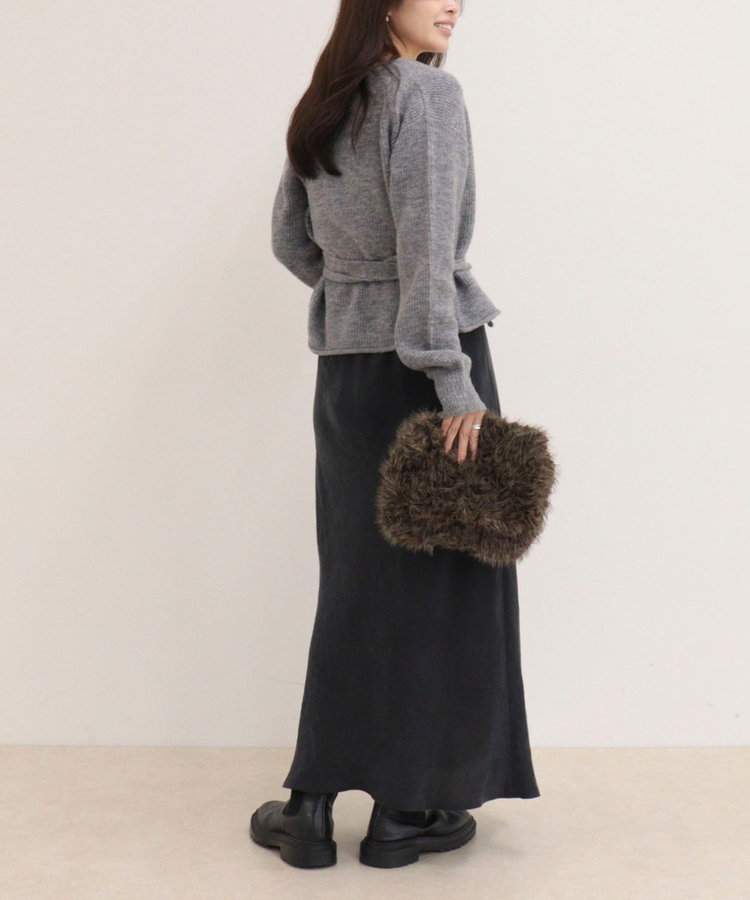 ［FREDY＆GLOSTER限定 TIME SALE！］モヘヤ混カシュクールニットプルオーバー