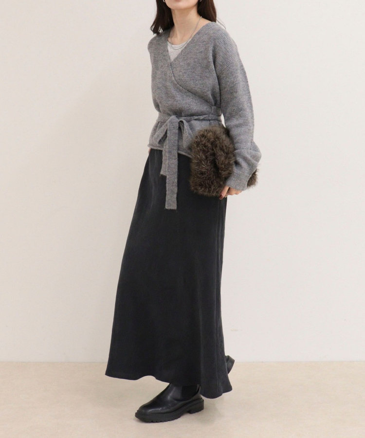 ［FREDY＆GLOSTER限定 TIME SALE！］モヘヤ混カシュクールニットプルオーバー