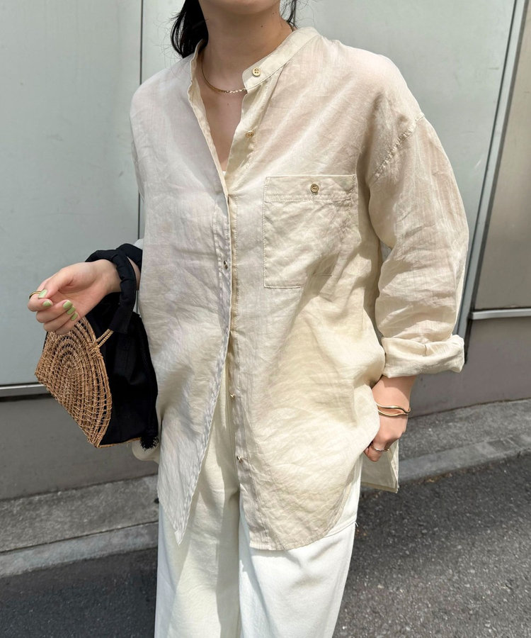 ラミーバンドカラーシャツ（5-0021-3-21-014）｜fredy emue