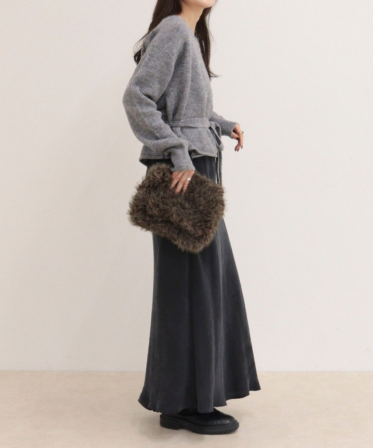 ［FREDY＆GLOSTER限定 TIME SALE！］モヘヤ混カシュクールニットプルオーバー