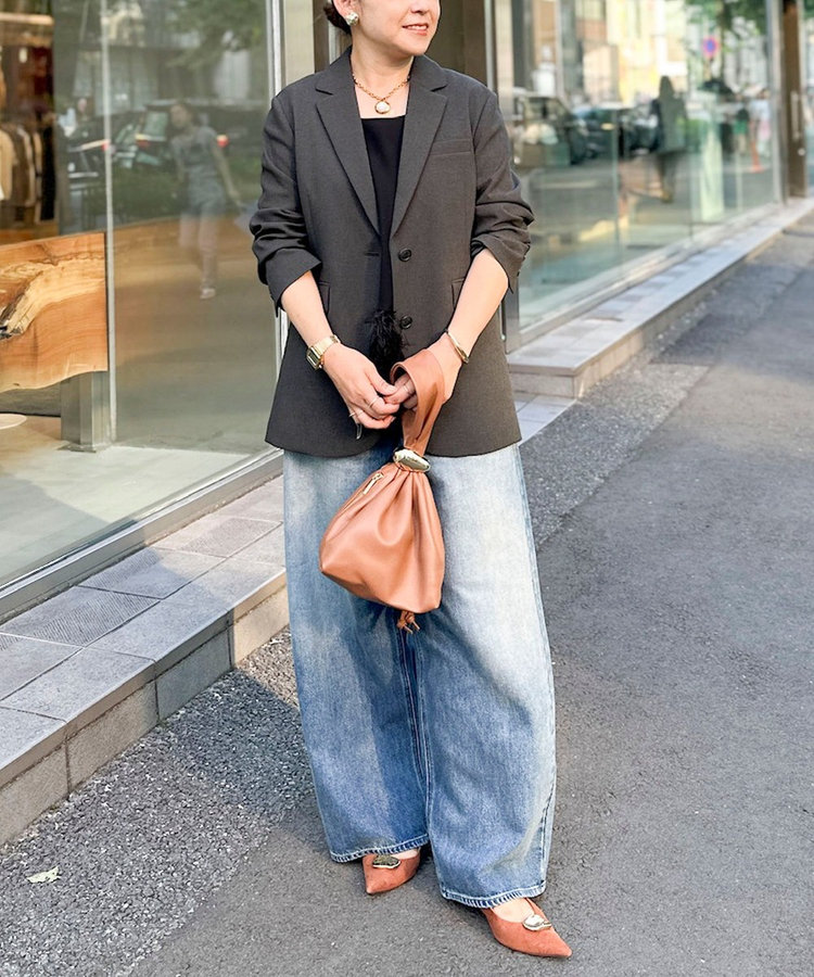 【PR阿部☆別注】《抗ピリング/ストレッチ》ウォッシャブルダブルクロスオーバージャケット