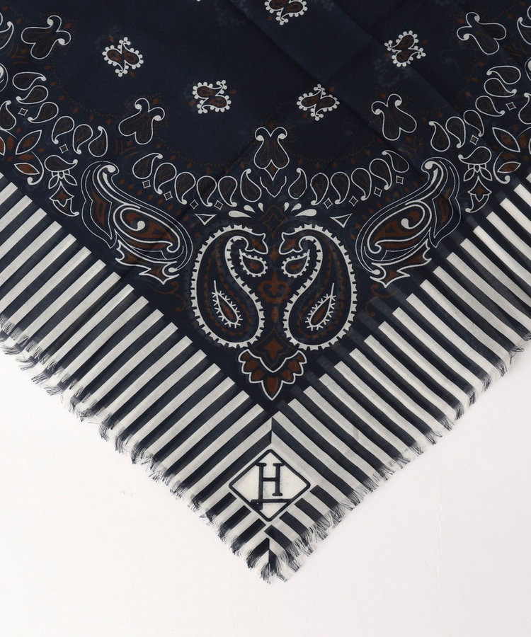 《HERNO》PAISLEY PRINT SCARF ペイズリープリント コットンスカーフ 26SS