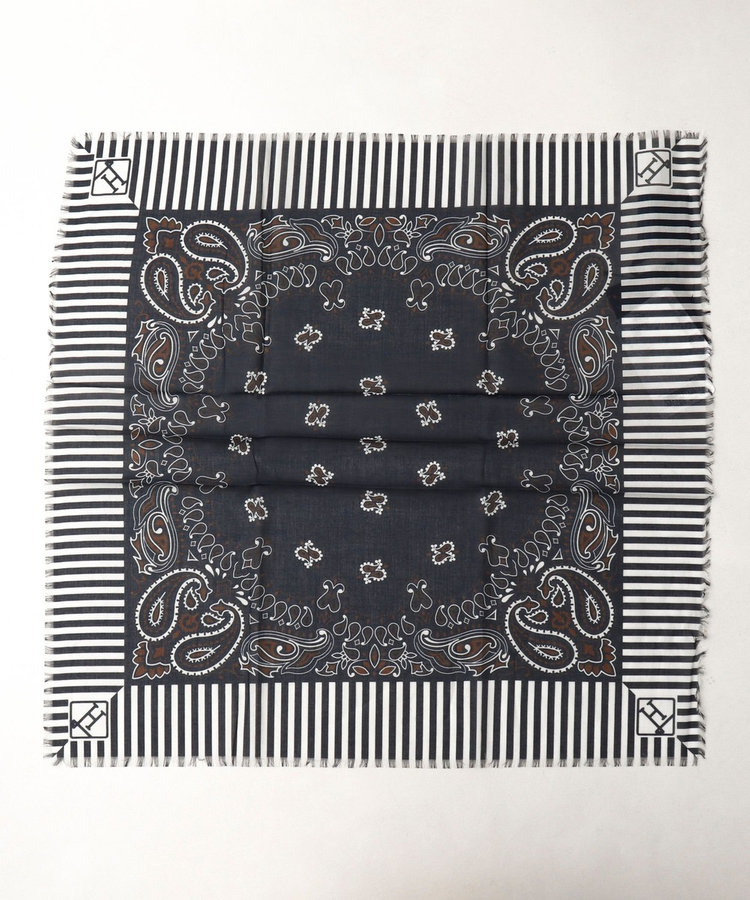 《HERNO》PAISLEY PRINT SCARF ペイズリープリント コットンスカーフ 26SS