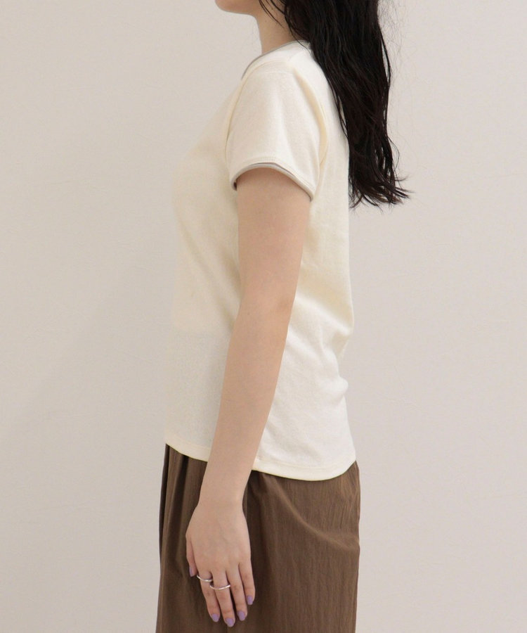 リンガー配色Tシャツ