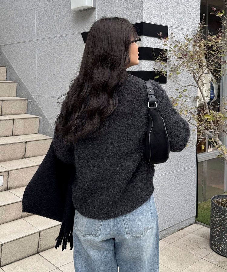 ふわふわ起毛ニットカーディガン（5-0021-6-22-010）｜fredy emue