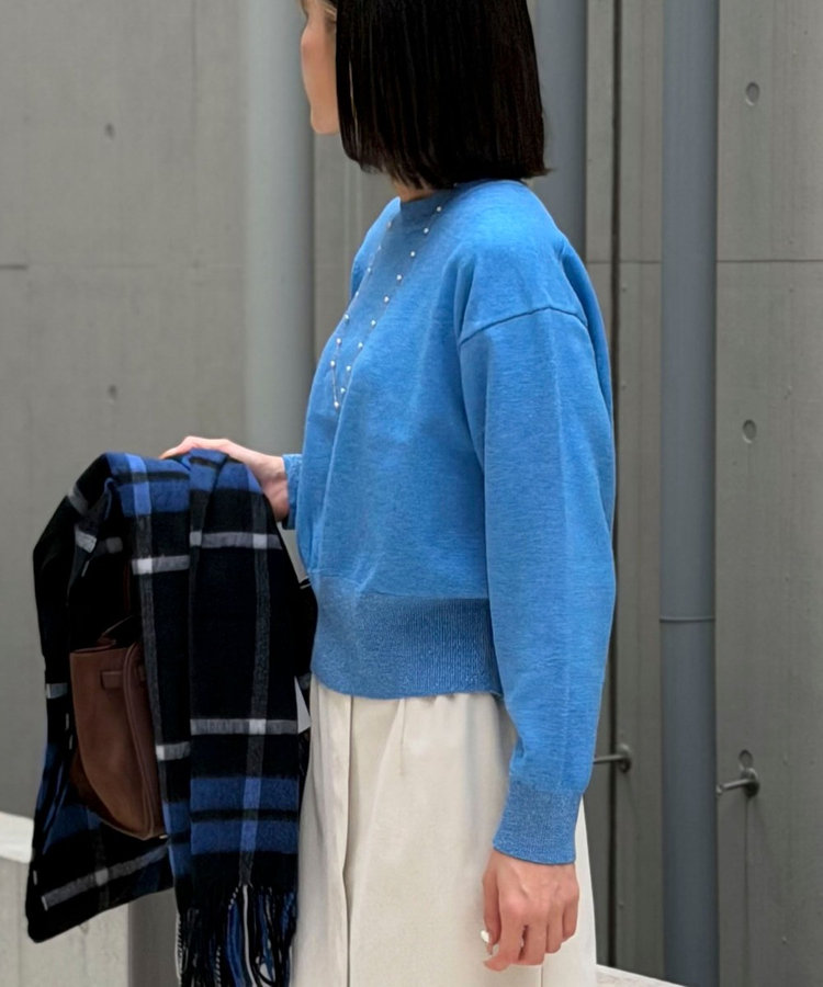 スウェットライクニットバックファスナープルオーバー（5-0818-6-02