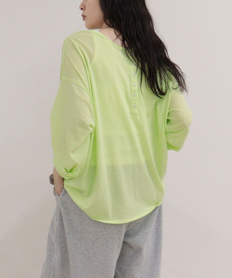 ヘンリー2WAYルーズロンTシャツ