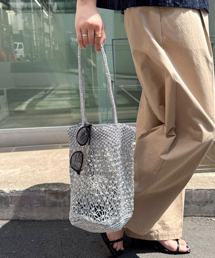 The Bagmati】メタリックコードラウンドバッグ（5-0518-2-32-102