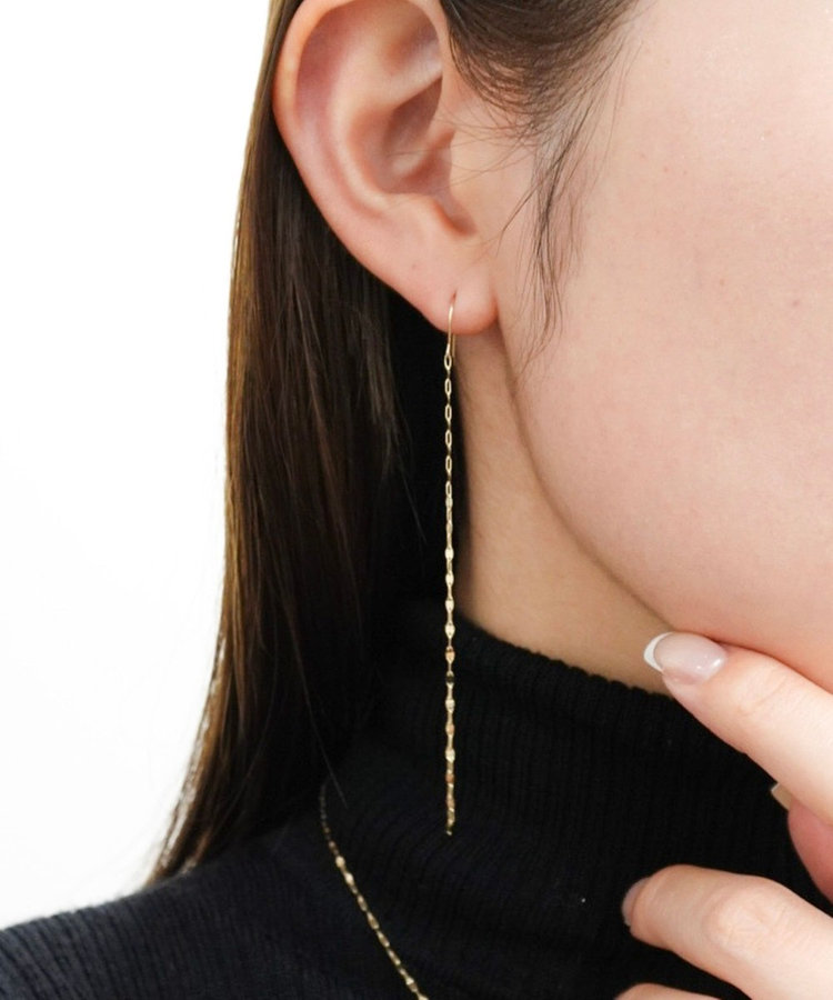 grâce graceグラスグラス】10K ペタルチェーンピアス（5-0132-9-11-103