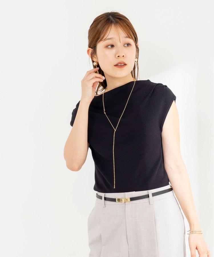 《手洗い可能》オフショルダーノースリーブプルオーバー