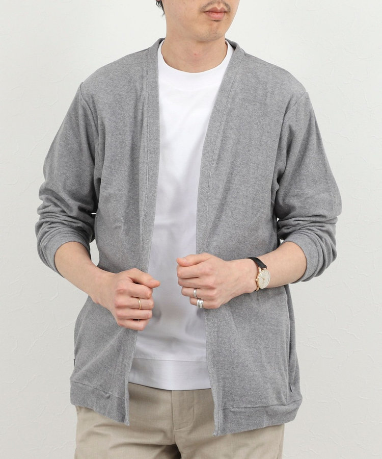 《セットアップ対応》ボタンレス パイルカーディガン 26SS