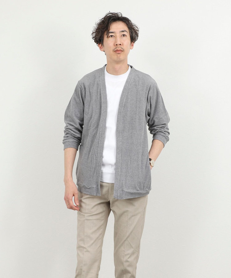 《セットアップ対応》ボタンレス パイルカーディガン 26SS