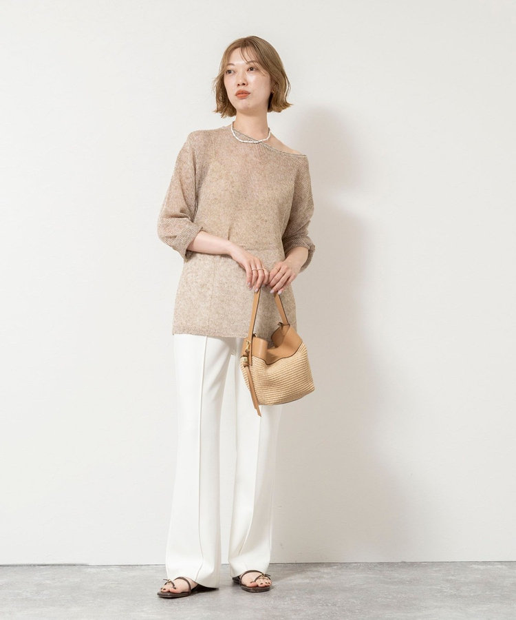 ［WEB限定 SPECIAL SALE！］《撥水》カットジョーゼットスリットパンツ