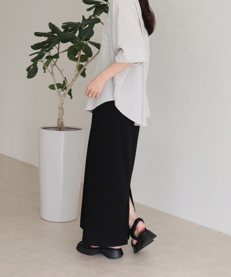 【WEB限定 GW SPECIAL PRICE】カットジョーゼットインゴムタイトスカート