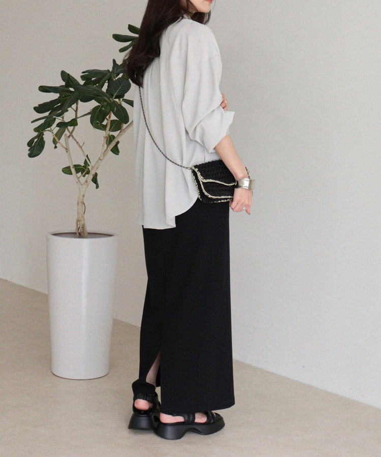 【WEB限定 GW SPECIAL PRICE】カットジョーゼットインゴムタイトスカート