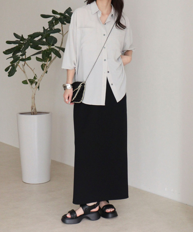 【WEB限定 GW SPECIAL PRICE】カットジョーゼットインゴムタイトスカート