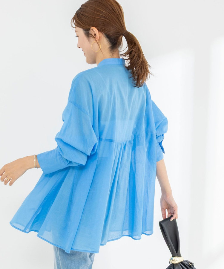 【WEB＆一部店舗限定】【BECシリーズ】綿ボイルピンタックオーバーシャツ