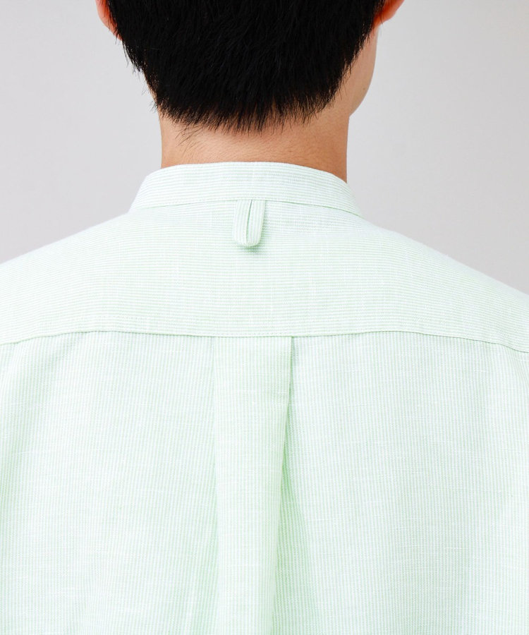 ［WEB限定 SPECIAL SALE！］【GEVACO/ゲバコ】綿麻バンドカラー 半袖シャツ