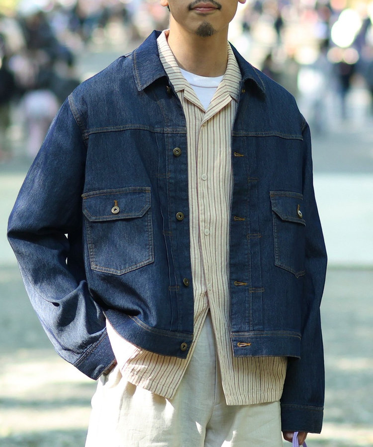 【WEB限定 GW SPECIAL PRICE】【軽量ストレッチ】メッシュデニム3rdタイプジャケット
