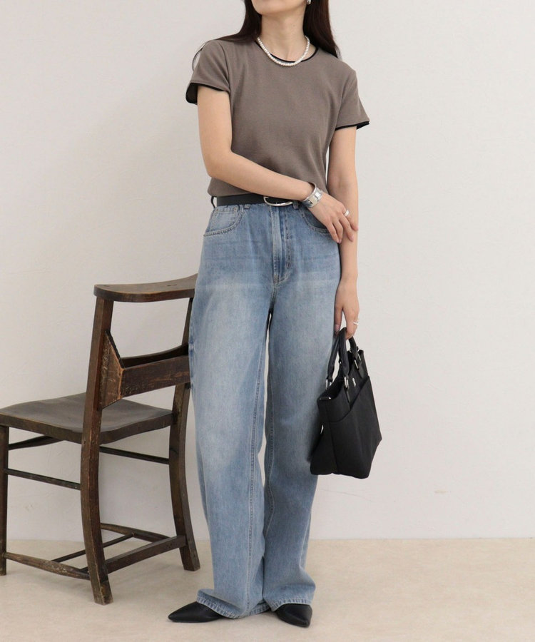 リンガー配色Tシャツ