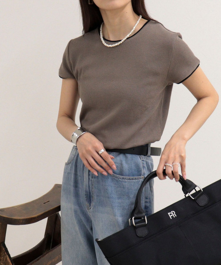 リンガー配色Tシャツ