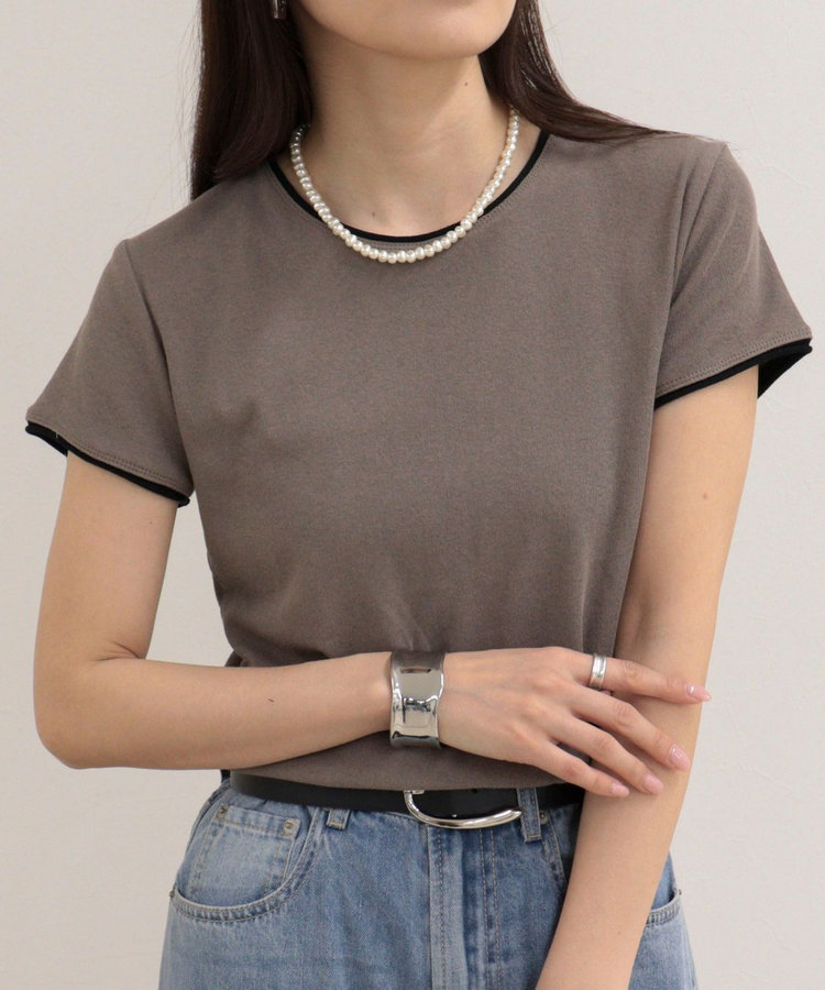 リンガー配色Tシャツ