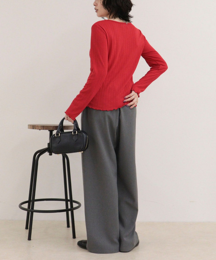 ［FREDY＆GLOSTER限定 TIME SALE！］パターンメッシュプルオーバーカットソー