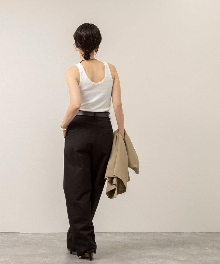 ［WEB限定 SPECIAL SALE！］【MAQWEL/マクウェル】ウォッシャブルCOTTON RIB タンクトップ