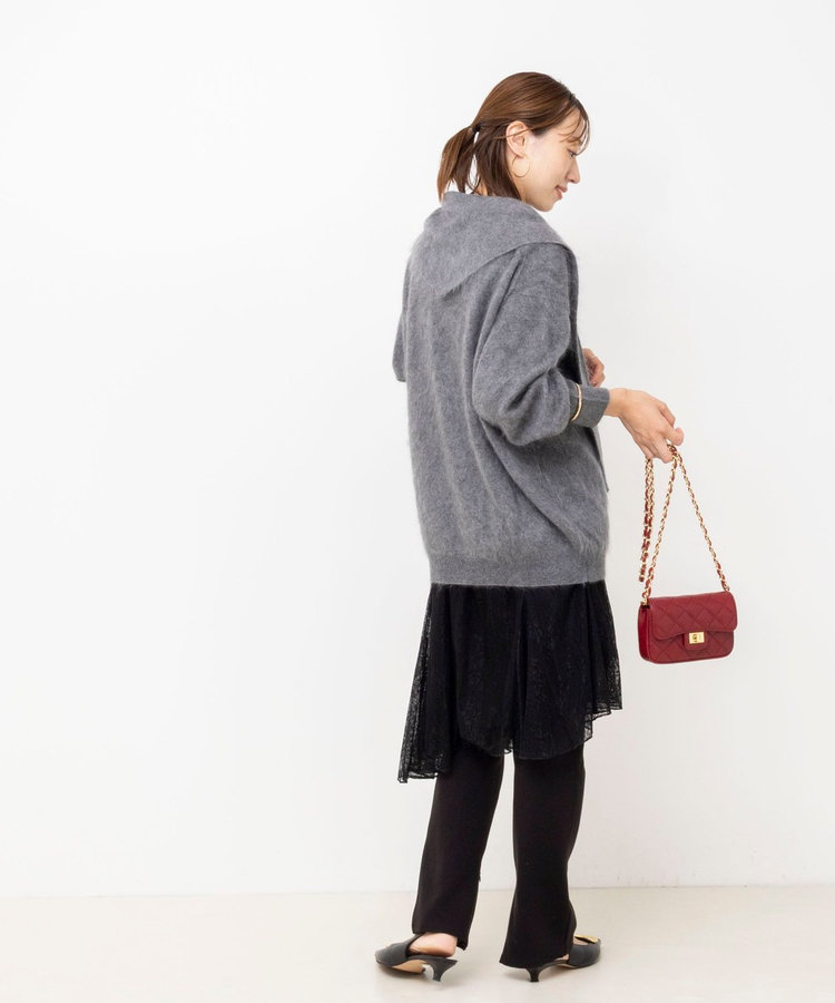【WEB限定】ウォッシャブルアシメレースキャミ