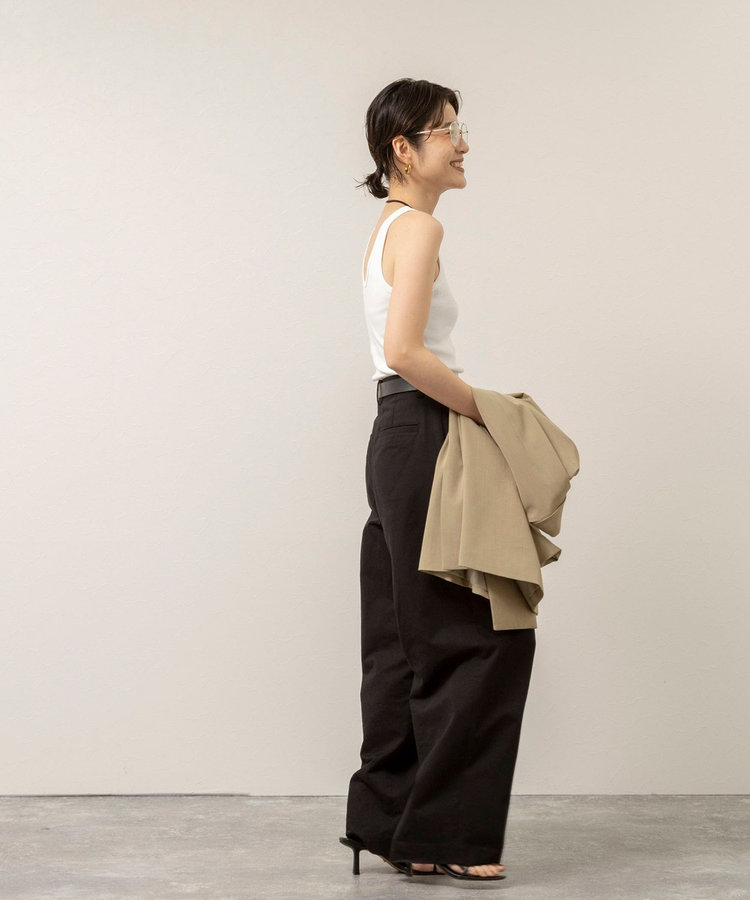 ［WEB限定 SPECIAL SALE！］【MAQWEL/マクウェル】ウォッシャブルCOTTON RIB タンクトップ