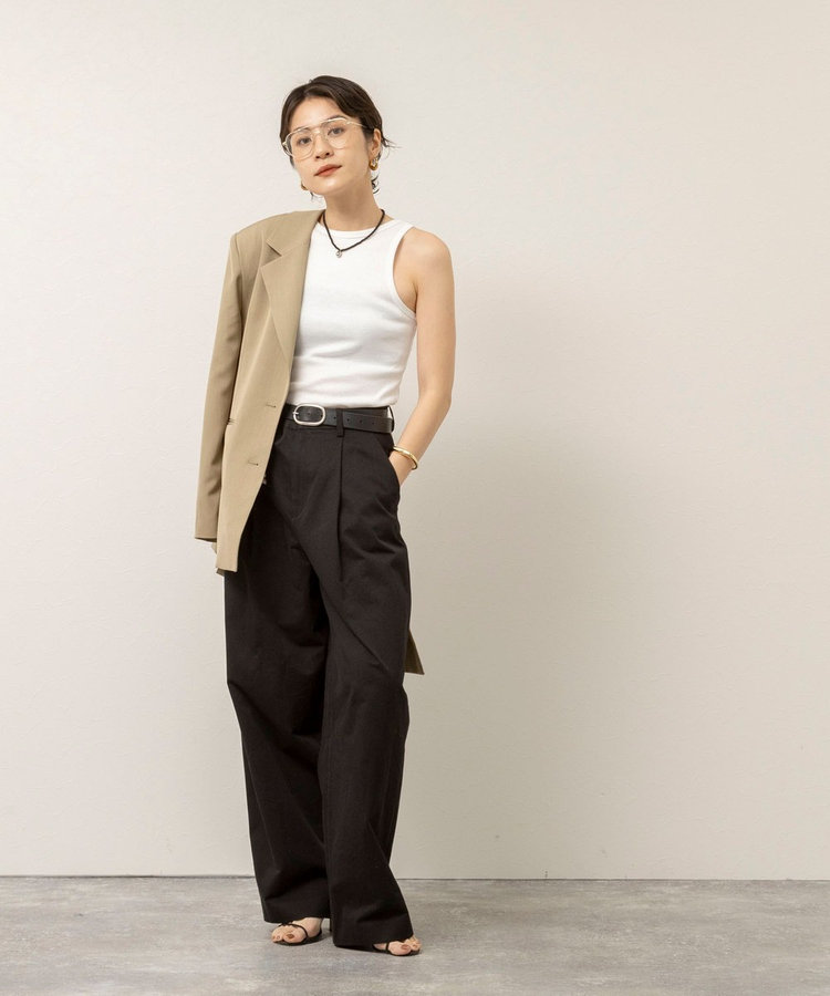 ［WEB限定 SPECIAL SALE！］【MAQWEL/マクウェル】ウォッシャブルCOTTON RIB タンクトップ